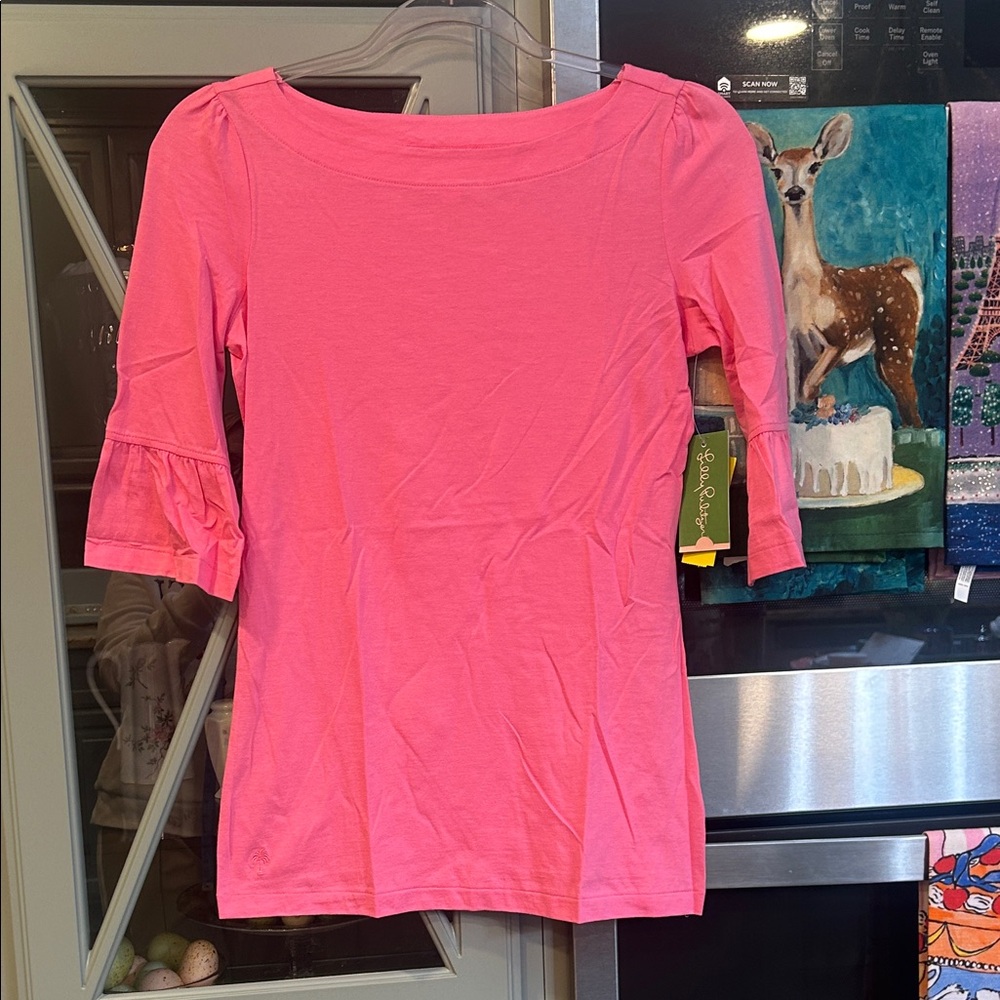 Lilly Pulitzer Belle Cotton Pink Top NWT